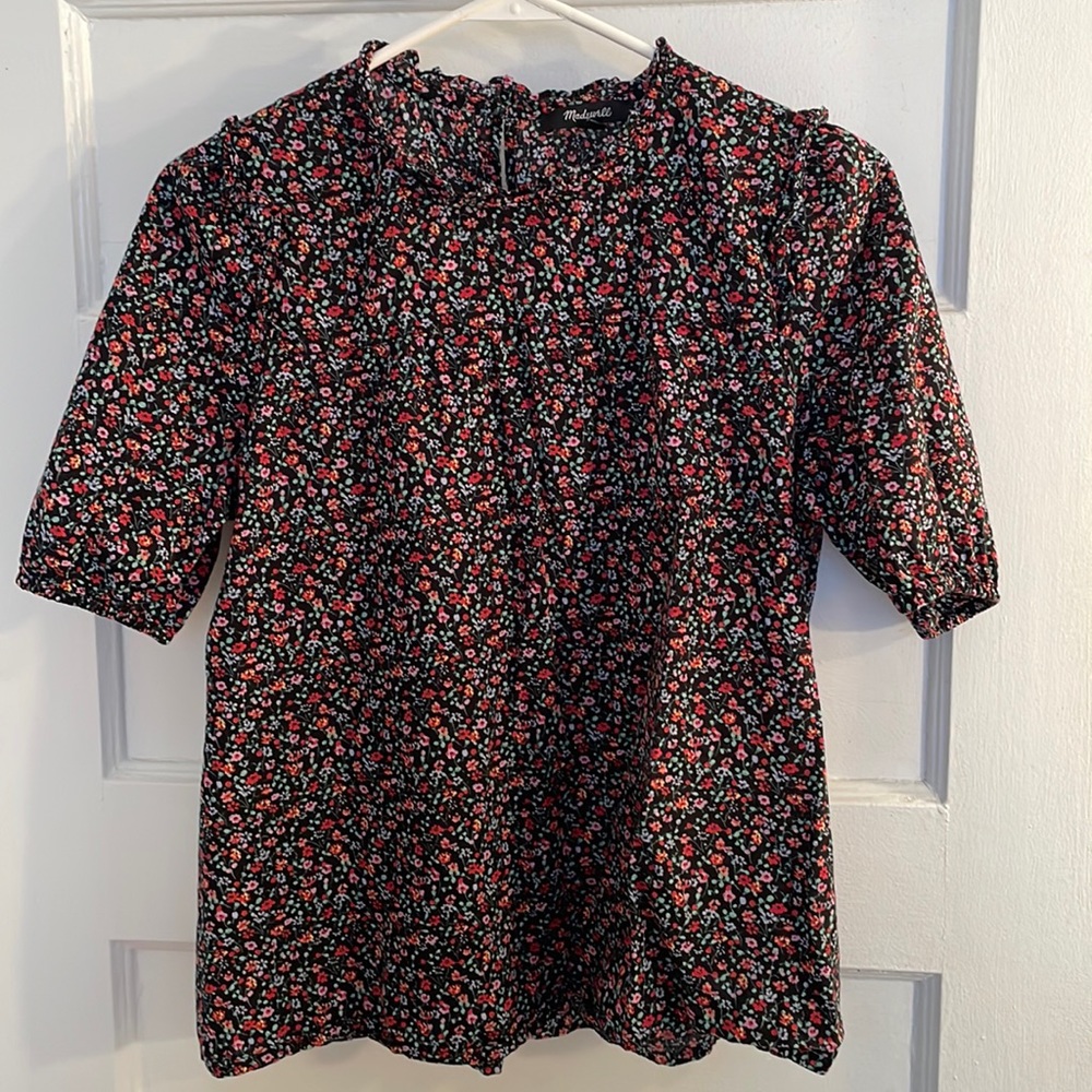 Madewell button down floral top